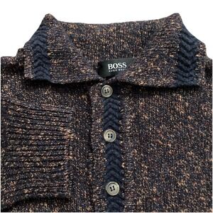 Hugo Boss Men's Size XL Wool Blend 1/4 Zip Pullover Sweater Made In Italy